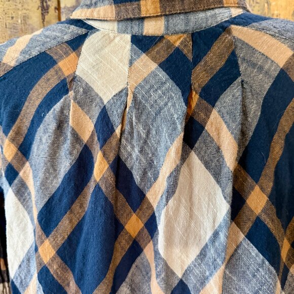 Free People Size XS Peppy In Plaid Ruffle Button Plaid Shirt - Picture 3 of 5